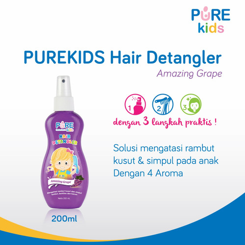 PURE KID HAIR DETANGLER 200 ML GRAPE