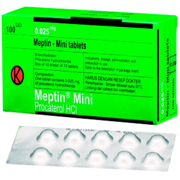 MEPTIN MINI 25 MCG BOX 100