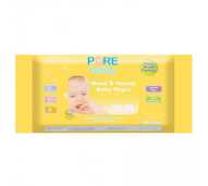 PUREBB HAND & MOUTH BABY WIPES 60